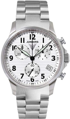Junkers Herren Chronograph Quarz Uhr mit Edelstahl Armband 6890M-1 B-Ware