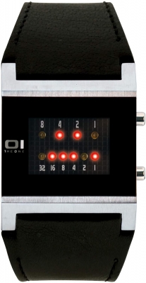 The One Herren Armbanduhr Digital Quarz Binary Binär Uhr KERALA TRANCE KT102R1