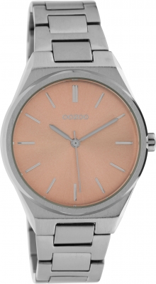 Oozoo Damenuhr mit Edelstahl Glieder Armband 34 MM Rosa / Silberfarben C10341