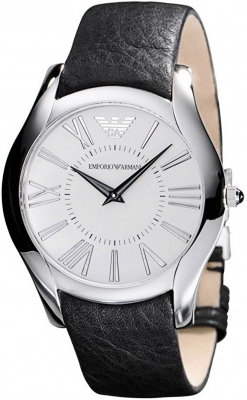 Emporio Armani Armbanduhr mit Lederband und Butterly Verschluß 43 MM Edelstahl AR2020 - B-Ware